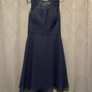 Navy knee length dress